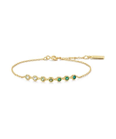 Ania Haie Gold Green Station Bracelet