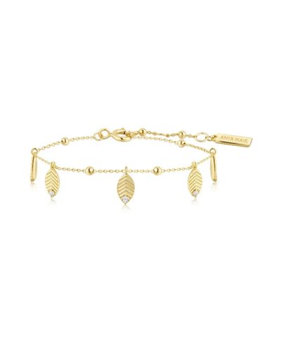 Ania Haie Gold Leaf Station Bracelet