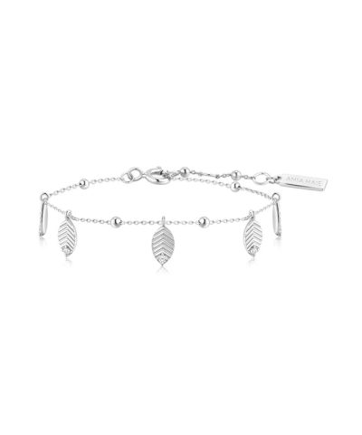 Ania Haie Silver Leaf Station Bracelet
