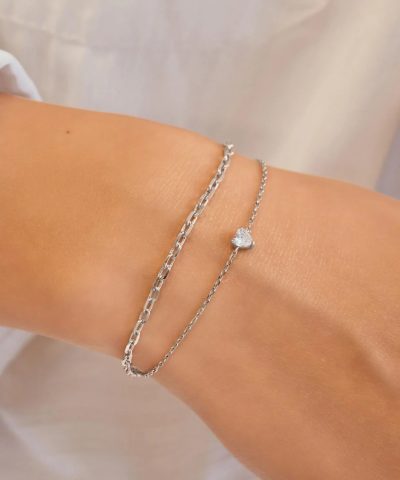 Alternative view of Ania Haie Silver Sparkle Heart Bracelet