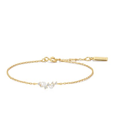 Ania Haie Gold Shell Pearl Cluster Bracelet