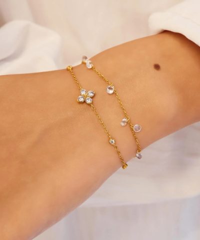 Alternative view of Ania Haie Gold Sparkling Lucky Clover Bracelet