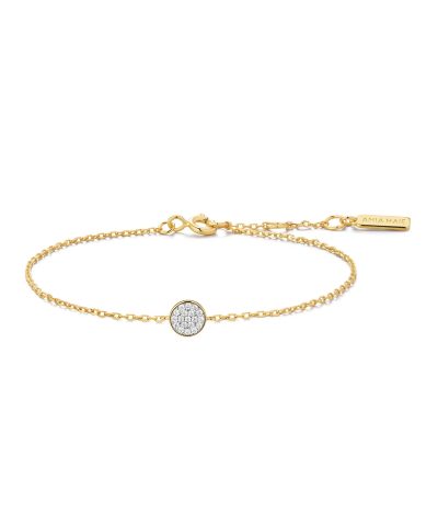 Ania Haie Gold Pavé Disc Bracelet