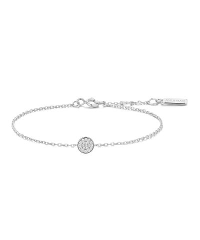 Ania Haie Silver Pavé Disc Bracelet