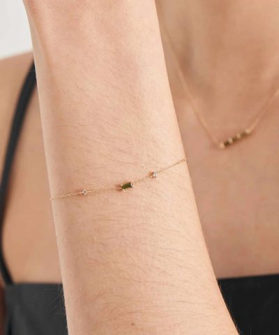 Alternative view of Ania Haie 14kt Gold Tourmaline and White Sapphire Bracelet