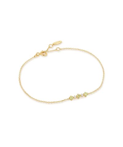 Ania Haie 14kt Gold Peridot and White Sapphire Bracelet