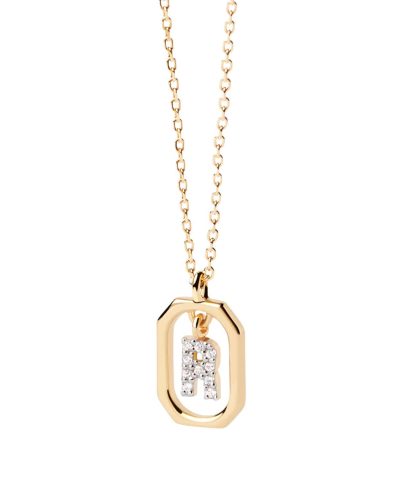 PDPaola Mini Letter R Necklace