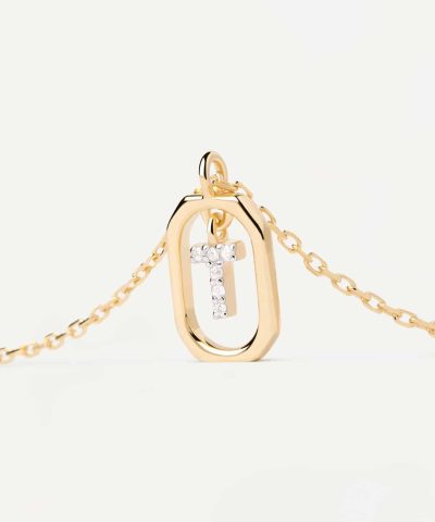 Alternative view of PDPaola Mini Letter T Necklace