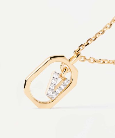 Alternative view of PDPaola Mini Letter v Necklace