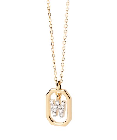 PDPaola Mini Letter W Necklace