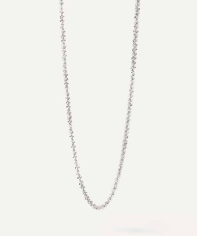 PDPaola Sparkle Silver Chain Necklace