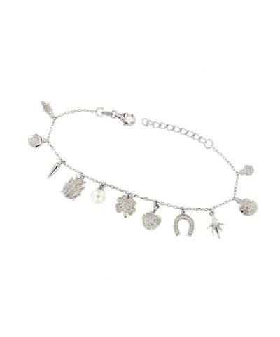 Charlotte Strømmen Jewellery faith armbånd 925s+perle+klare zirkoner