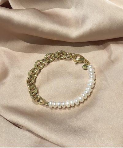 Charlotte Strømmen Jewellery gabrielle armbånd 925+forgylt+perler