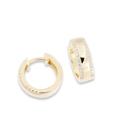 Charlotte Strømmen Jewellery dove creoler 925s+forgylt+zirkoner