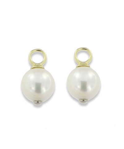Charlotte Strømmen Jewellery pearl charm 925s forgylt med perle