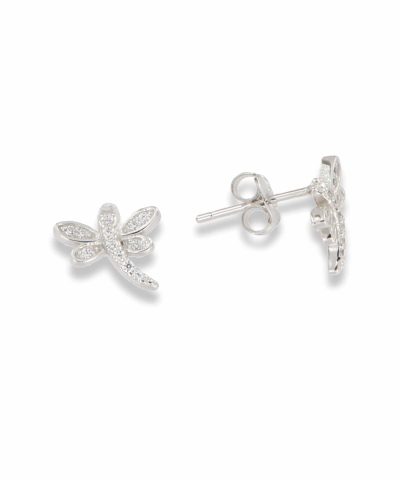 Charlotte Strømmen Jewellery earcandy stud dragonfly 925s+klare zirkoner