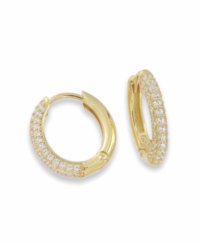 Charlotte Strømmen Jewellery Pippa medio Creoler forgylt med Zirkonia