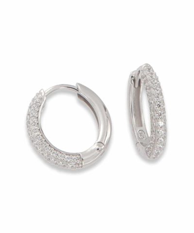 Charlotte Strømmen Jewellery Pippa medio Creoler Sølv med Zirkonia