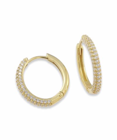 Charlotte Strømmen Jewellery Pippa grande Creoler forgylt med Zirkonia