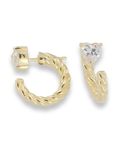 Charlotte Strømmen Jewellery cool twisted star ørepynt 925s+forgylt+zirkon