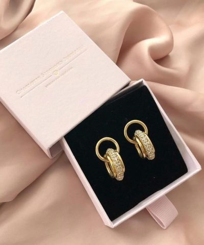 Charlotte Strømmen Jewellery milani ørepynt 925+zirkoner+forgylt