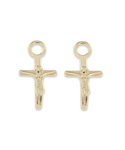 Charlotte Strømmen Jewellery candy earcharms cross crucifix 925s+forgylt
