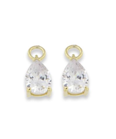 Charlotte Strømmen Jewellery candy tear charm 925s+forgylt+klar zirkon