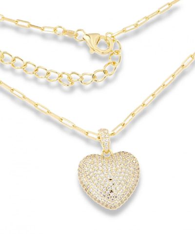 Charlotte Strømmen Jewellery regal collier 925s+forgylt+klare zirkoner