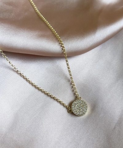 Alternative view of Charlotte Strømmen Jewellery elle collier 925s+forgylt+klare zirkoner