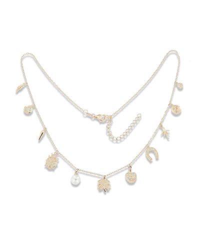 Charlotte Strømmen Jewellery faith collier 925s+forgylt+perle og klare zirkoner