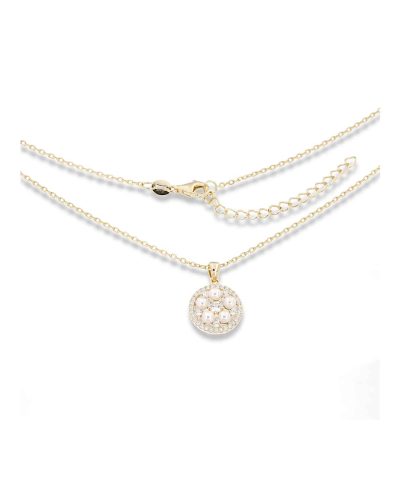 Charlotte Strømmen Jewellery chelsea collier 925s+forgylt+zirkoner+perler