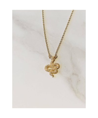 Charlotte Strømmen Jewellery cobra collier 925+forgylt+zirkoner