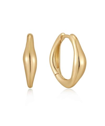 Ania Haie Gold Wave Huggie Hoop Earrings
