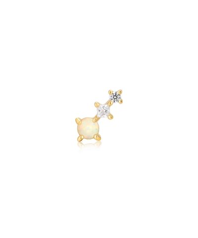 Ania Haie Gold Kyoto Opal Climber Barbell Single Earring