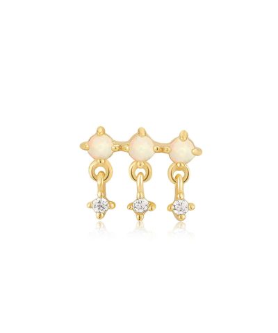 Ania Haie Gold Kyoto Opal Drop Sparkle Barbell Single Earring