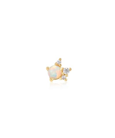 Ania Haie Gold Kyoto Opal Sparkle Crown Barbell Single Earring