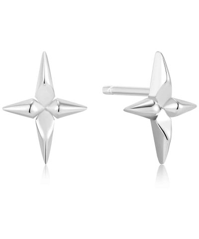Ania Haie Silver Cross Stud Earrings