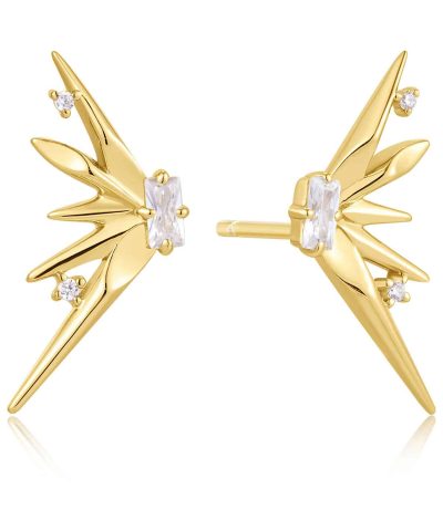 Ania Haie Gold Statement Spike Stud Earrings