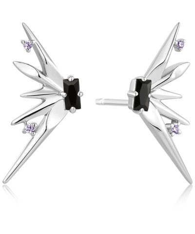 Ania Haie Silver Statement Spike Stud Earrings
