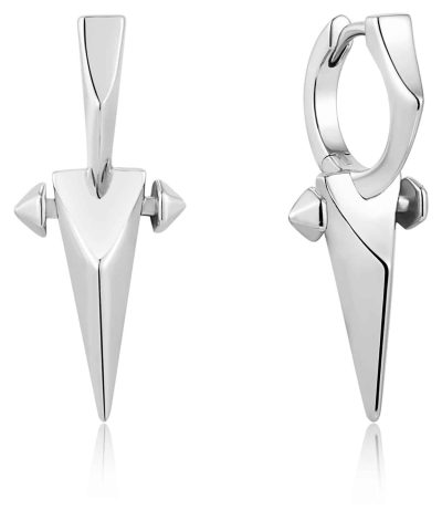 Ania Haie Silver Point Huggie Hoop Earrings
