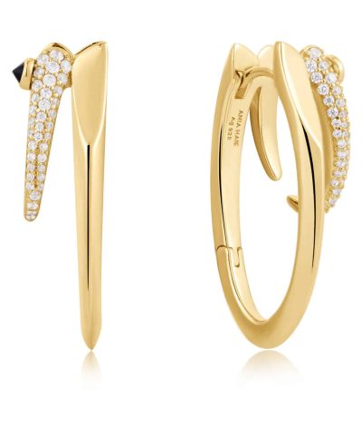 Ania Haie Gold Sparkle Double Hoop Earrings