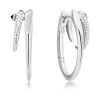 Ania Haie Silver Sparkle Double Hoop Earrings