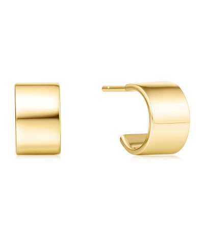 Ania Haie Gold Flat Small Hoop Earrings