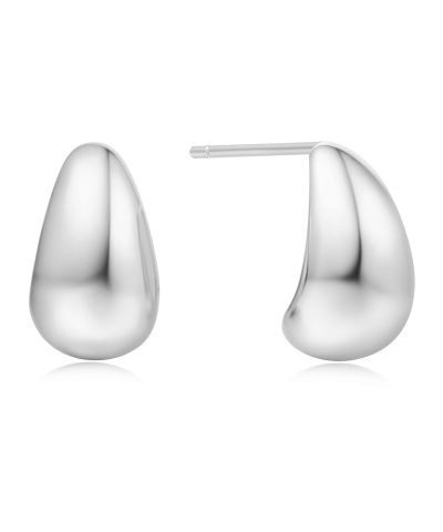 Ania Haie Silver Small Dome Hoop Earrings