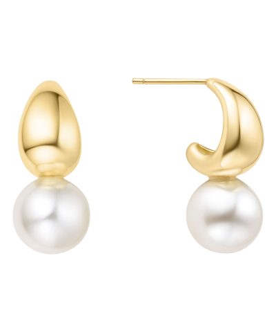 Ania Haie Gold Pearl Dome Hoop Earrings