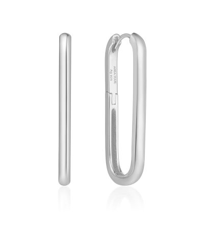 Ania Haie Silver Tube Oversized U Hoop Earrings