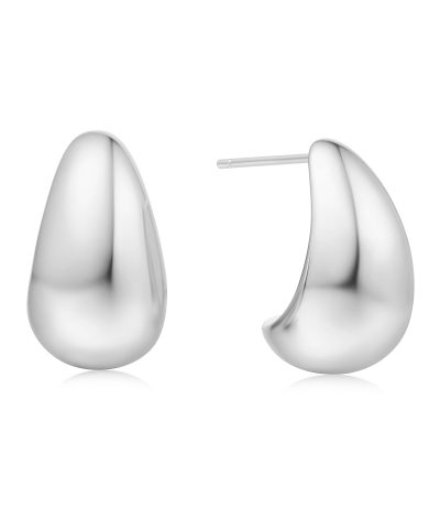 Ania Haie Silver Bold Dome Hoop Earrings