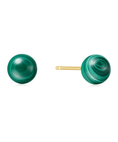 Ania Haie Gold Malachite Sphere Stud Earrings