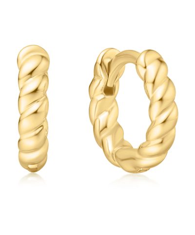 Ania Haie Gold Texture Small Hoop Earrings