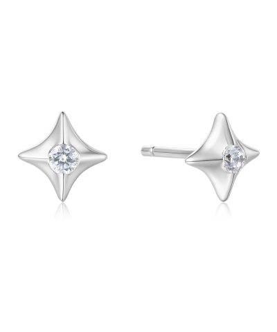Ania Haie Silver Sparkling Star Stud Earrings